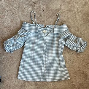 Emory Park Dressy Plaid Top